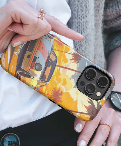 Retro Sunset Drift Machine iPhone case Case Cazify - Delivery Canada