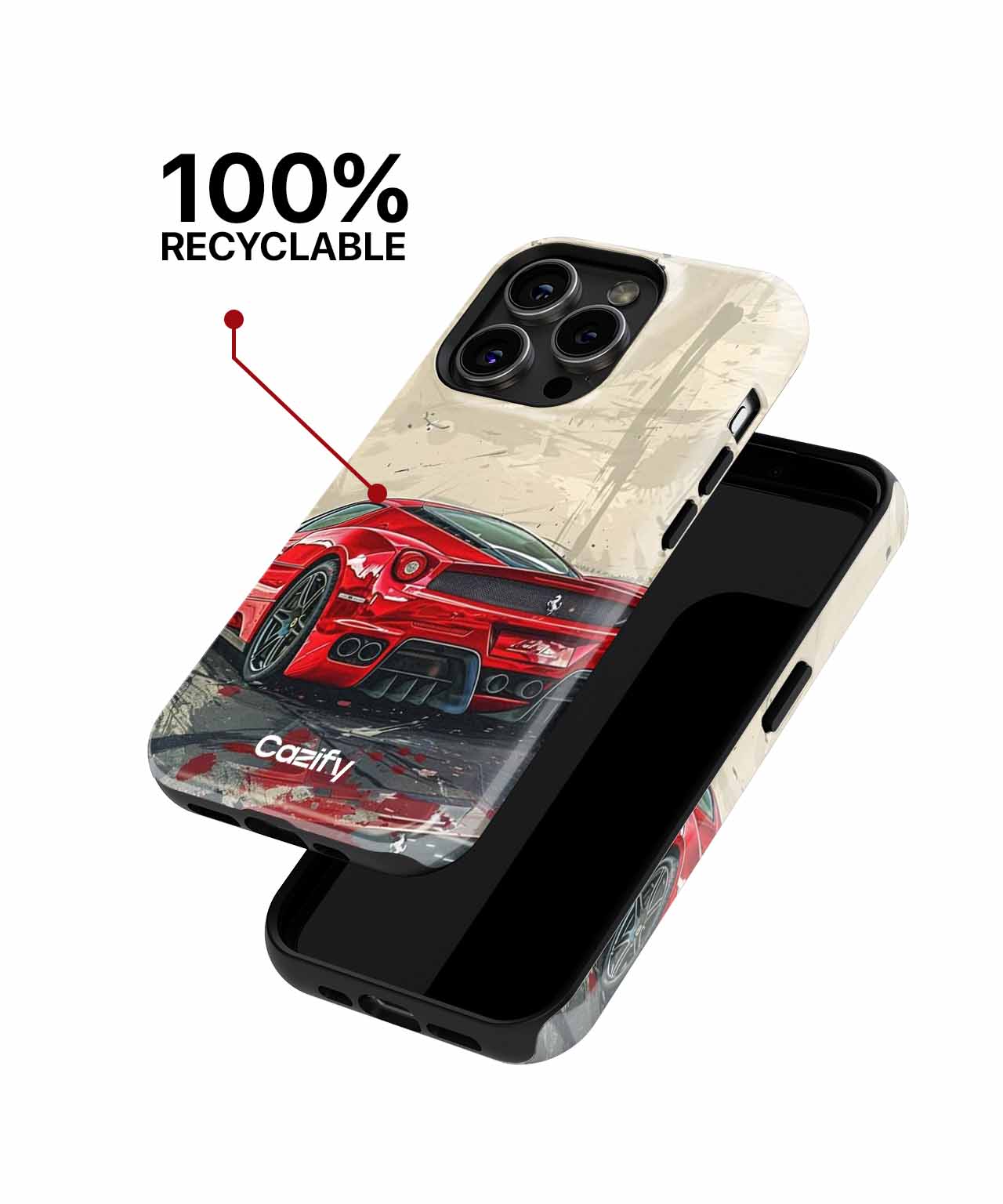 Revved Up Red Racer Extravaganza iPhone case Case Cazify - Delivery Canada
