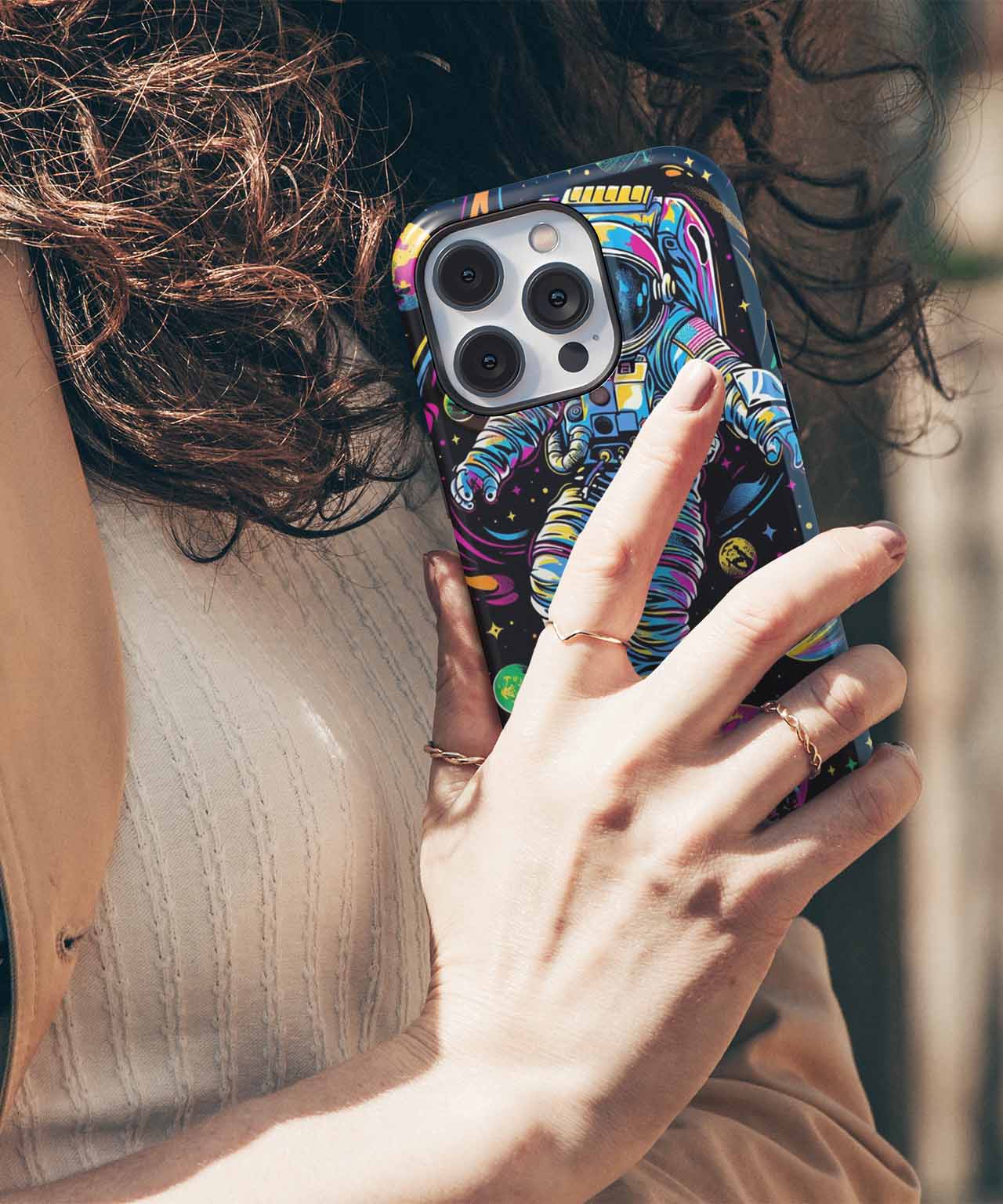 Rocketing Through Cosmic Colors iPhone case Case Cazify - Delivery Canada