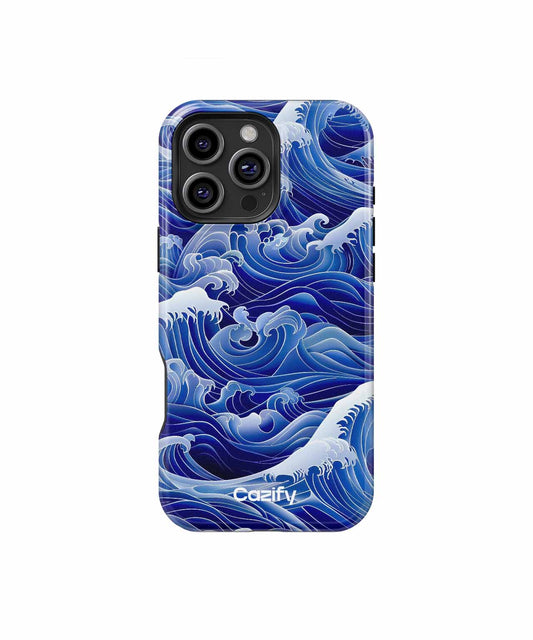 Rolling Blue Waves Splashing Joyfully iPhone case Case Cazify - Delivery Canada