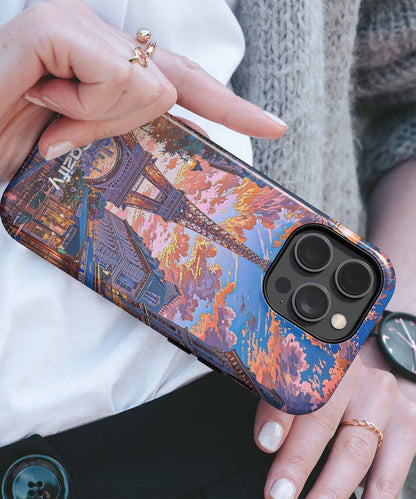 Romantic Evening in Paris with Stunning Skies iPhone case Case Cazify - Delivery Canada