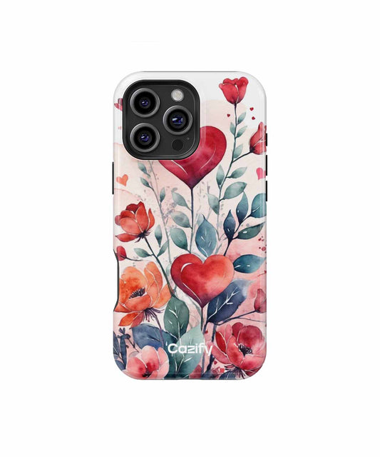 Romantic Floral Hearts Delight iPhone case Case Cazify - Delivery Canada