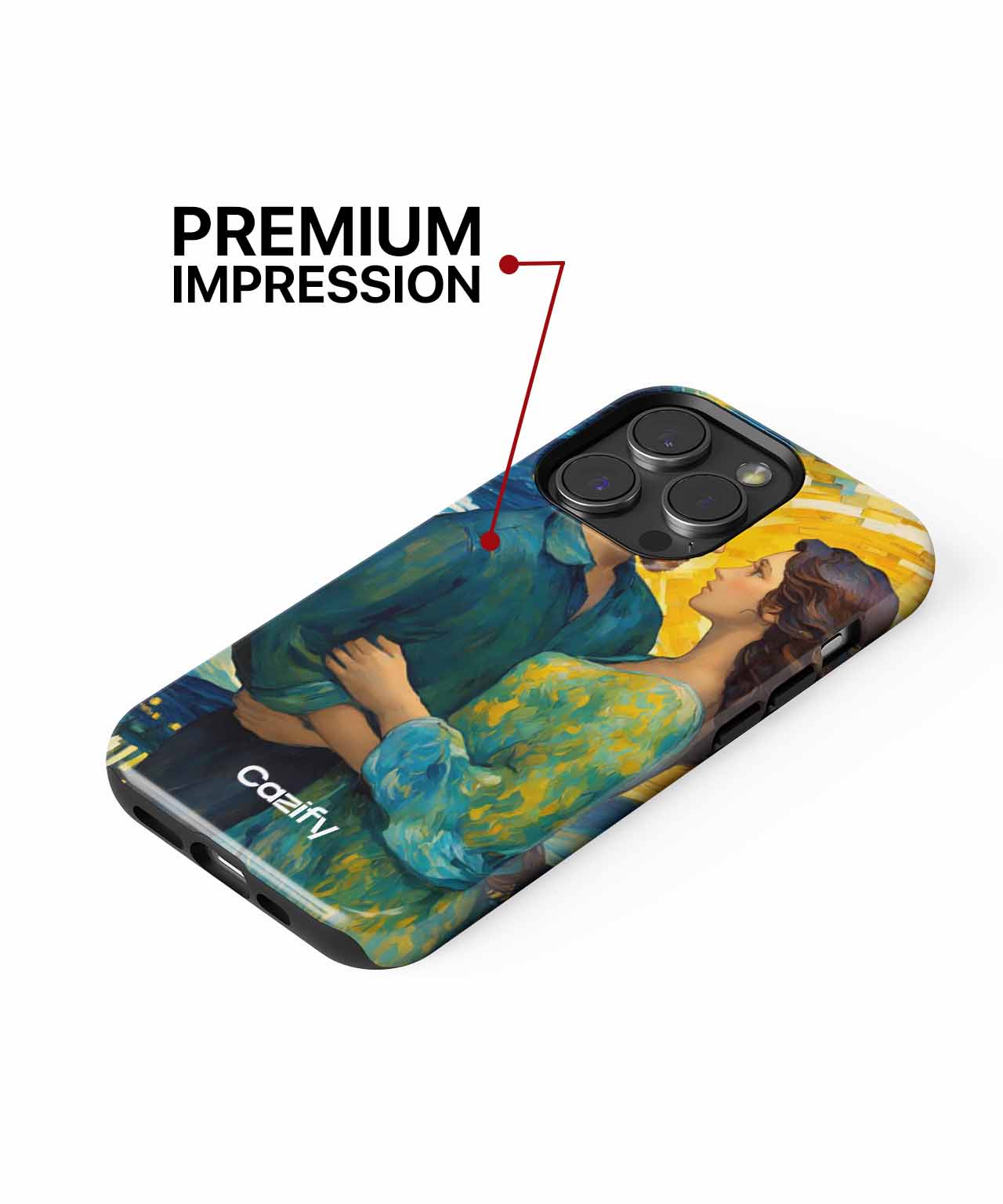 Romantic Starry Night Embrace iPhone case Case Cazify - Delivery Canada