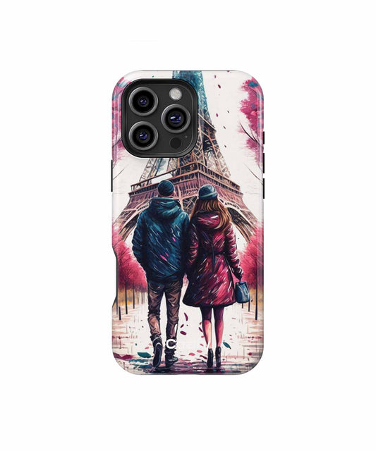 Romantic Stroll Under Pink Trees iPhone case Case Cazify - Delivery Canada