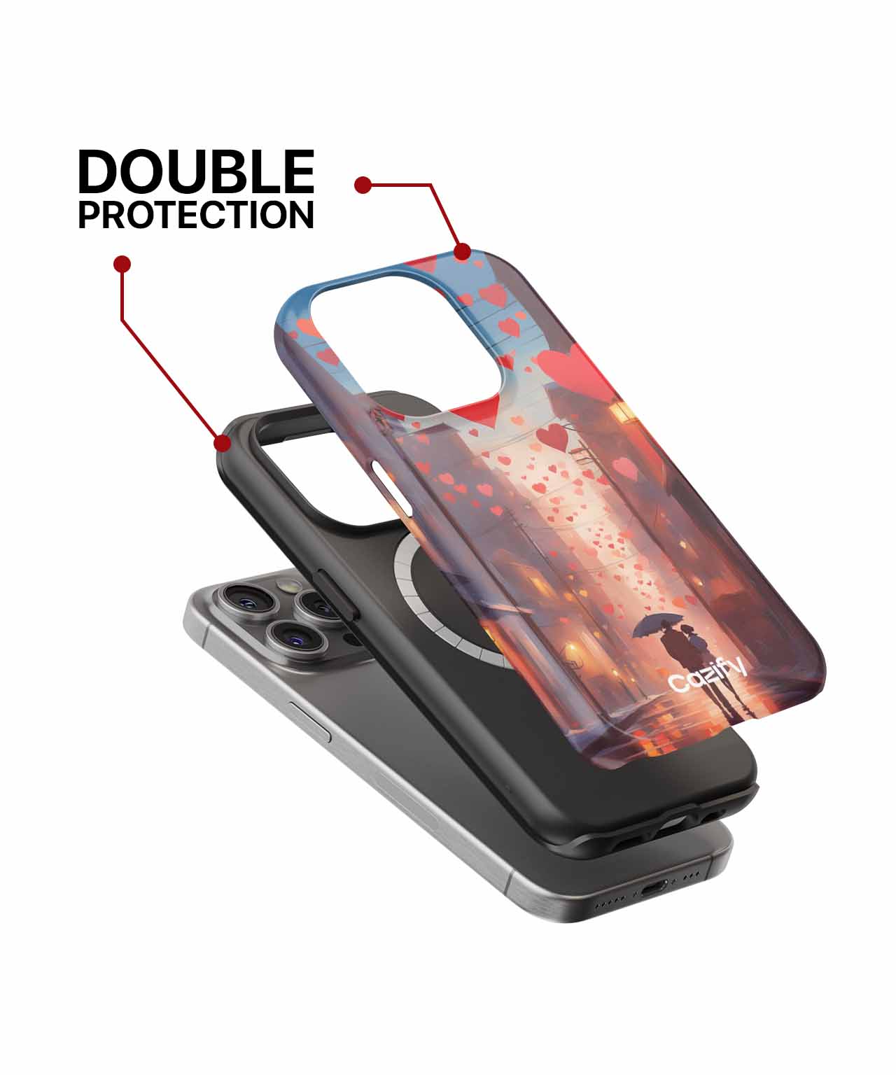Romantic Umbrella Walk in Love Land iPhone case Case Cazify - Delivery Canada