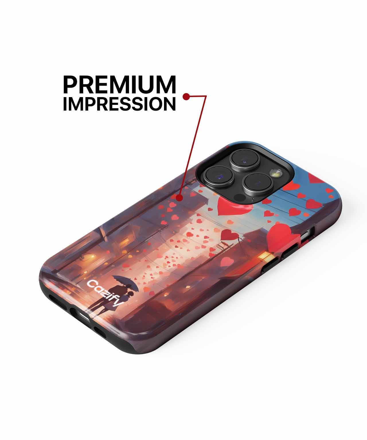 Romantic Umbrella Walk in Love Land iPhone case Case Cazify - Delivery Canada