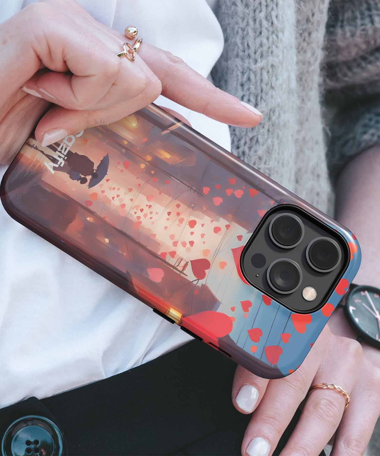 Romantic Umbrella Walk in Love Land iPhone case Case Cazify - Delivery Canada