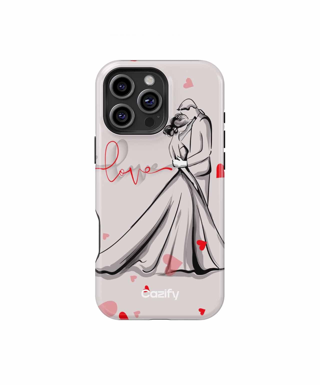 Romantic Wedding Couple Embrace iPhone case Case Cazify - Delivery Canada