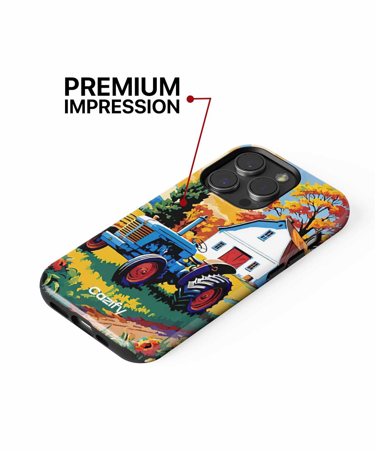Rustic Tractor in Vibrant Autumn Glory iPhone case Case Cazify - Delivery Canada