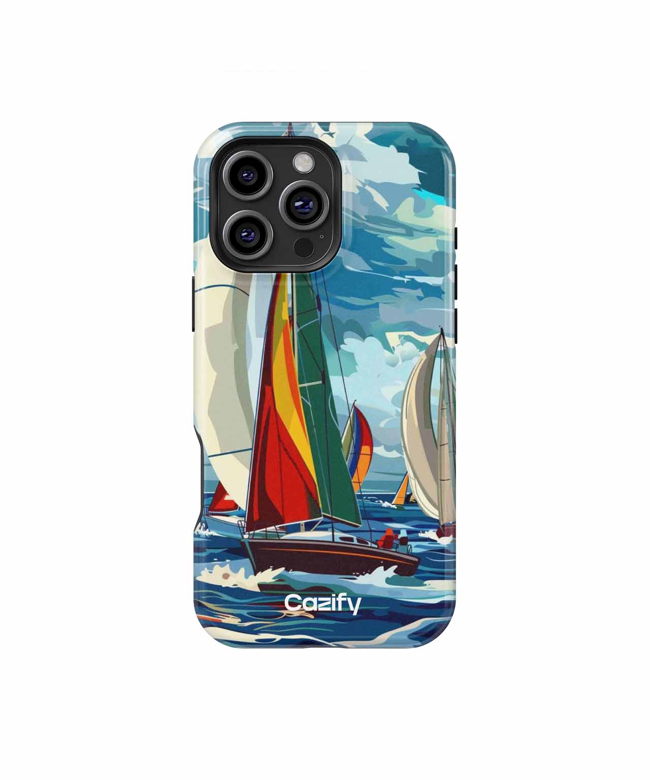 Sailing Adventure on Colorful Waves iPhone case Case Cazify - Delivery Canada