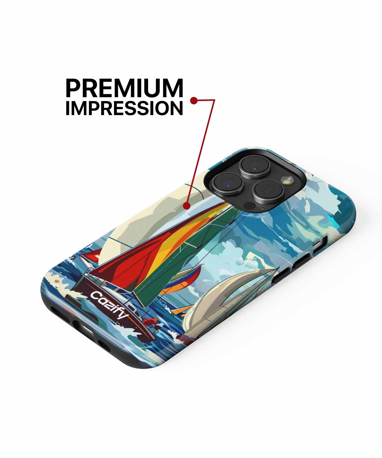 Sailing Adventure on Colorful Waves iPhone case Case Cazify - Delivery Canada