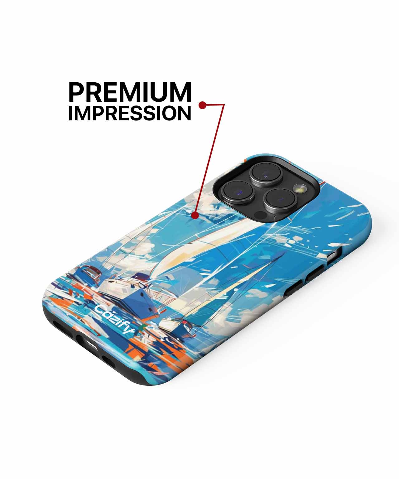 Sailing Adventure on Colorful Waves iPhone case Case Cazify - Delivery Canada