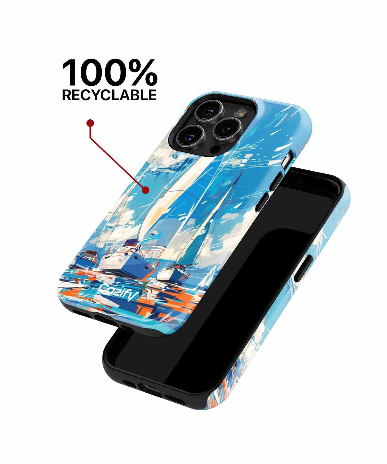 Sailing Adventure on Colorful Waves iPhone case Case Cazify - Delivery Canada