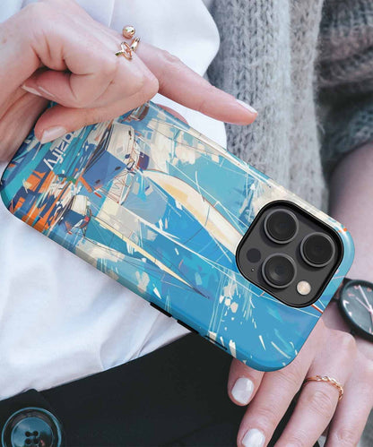 Sailing Adventure on Colorful Waves iPhone case Case Cazify - Delivery Canada