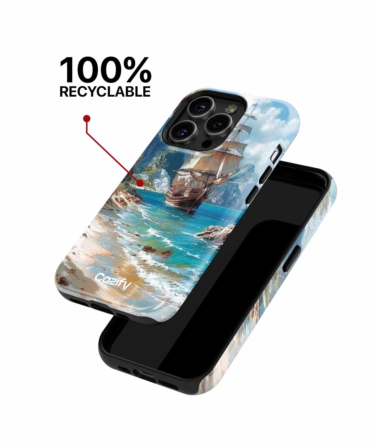 Sailing into Paradise with a Splash iPhone case Case Cazify - Delivery Canada