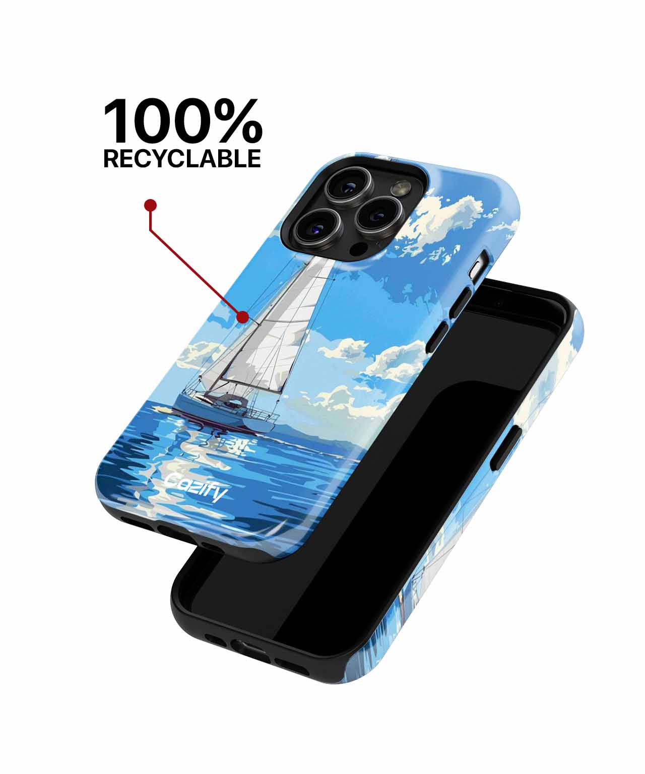 Sailing into Serenity on Sunny Seas iPhone case Case Cazify - Delivery Canada