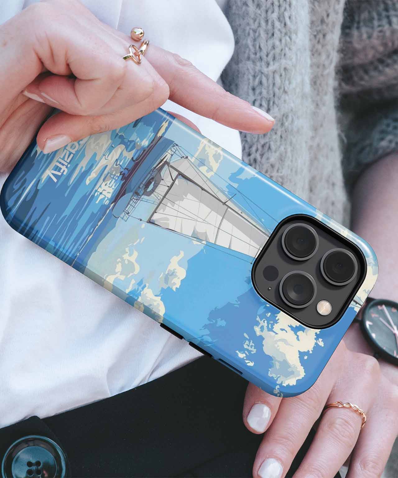 Sailing into Serenity on Sunny Seas iPhone case Case Cazify - Delivery Canada