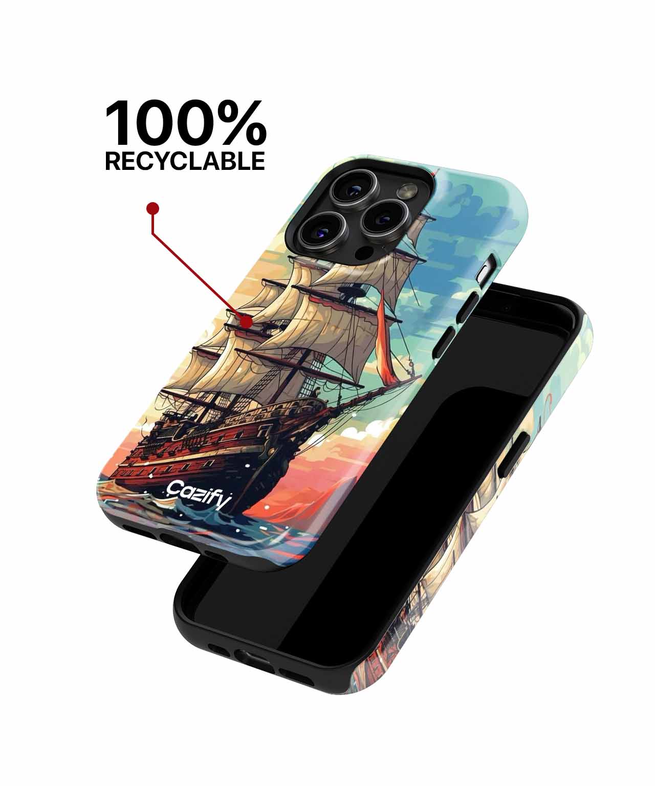 Sailing into the Colorful Horizon iPhone case Case Cazify - Delivery Canada