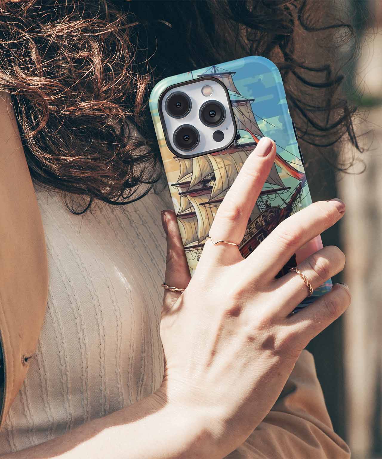 Sailing into the Colorful Horizon iPhone case Case Cazify - Delivery Canada
