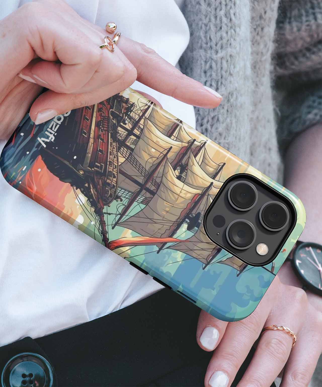 Sailing into the Colorful Horizon iPhone case Case Cazify - Delivery Canada