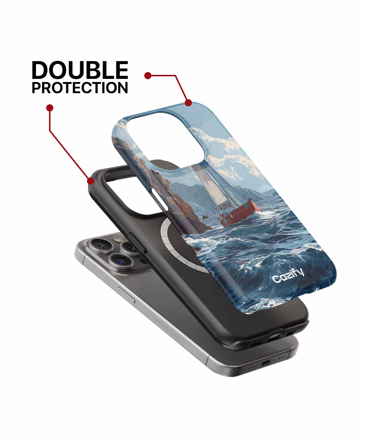 Sailing The Waves Of Adventure iPhone case Case Cazify - Delivery Canada