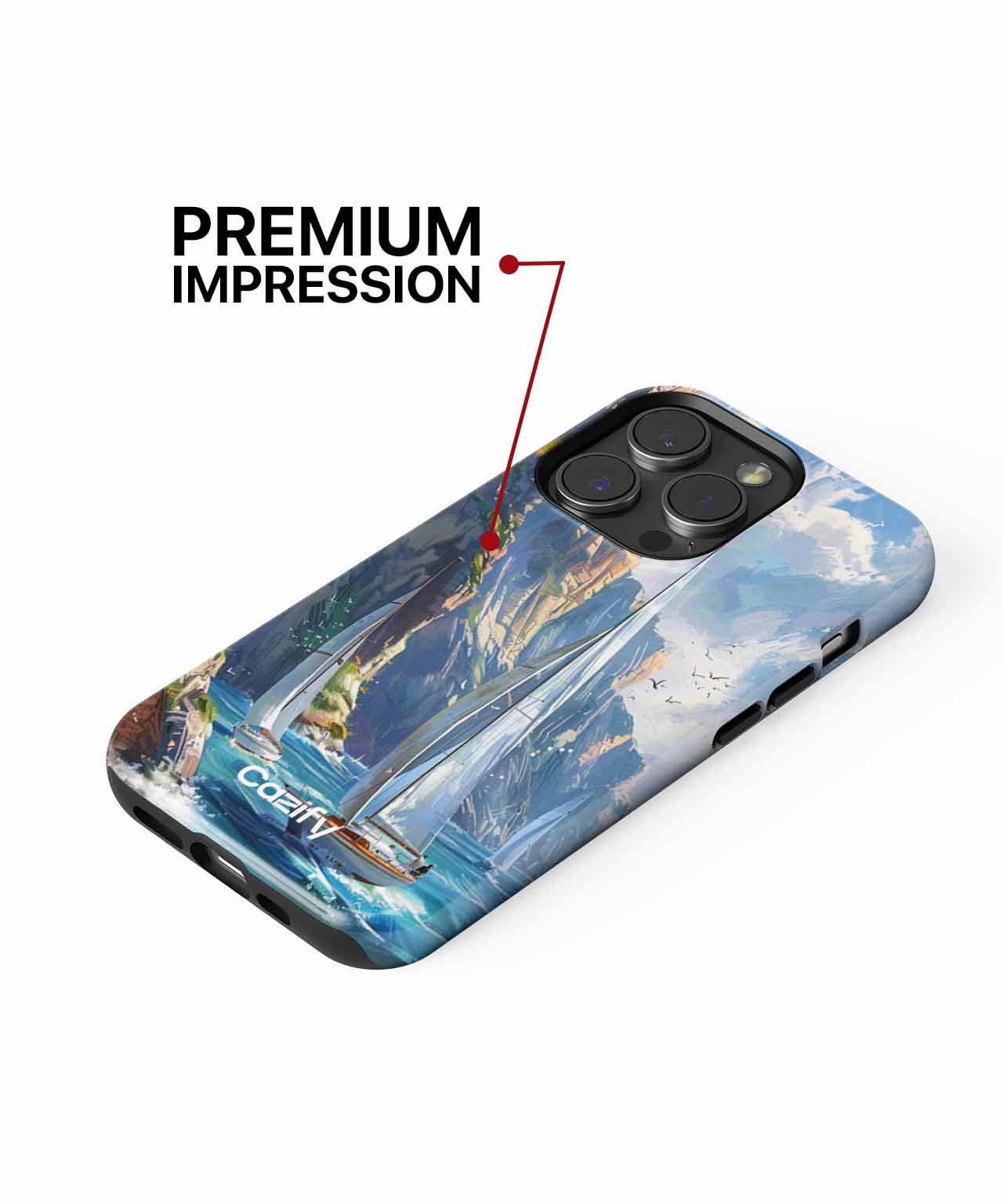 Sailing Through Colorful Coastal Waves iPhone case Case Cazify - Delivery Canada