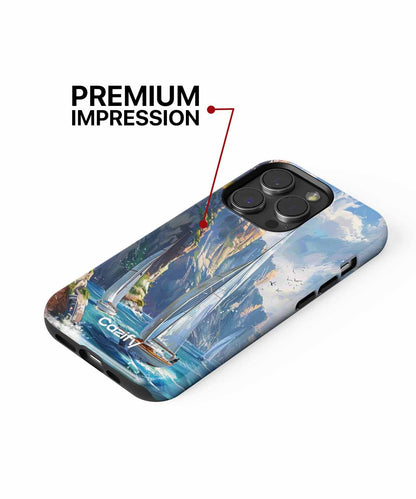 Sailing Through Colorful Coastal Waves iPhone case Case Cazify - Delivery Canada