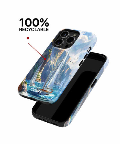 Sailing Through Colorful Coastal Waves iPhone case Case Cazify - Delivery Canada