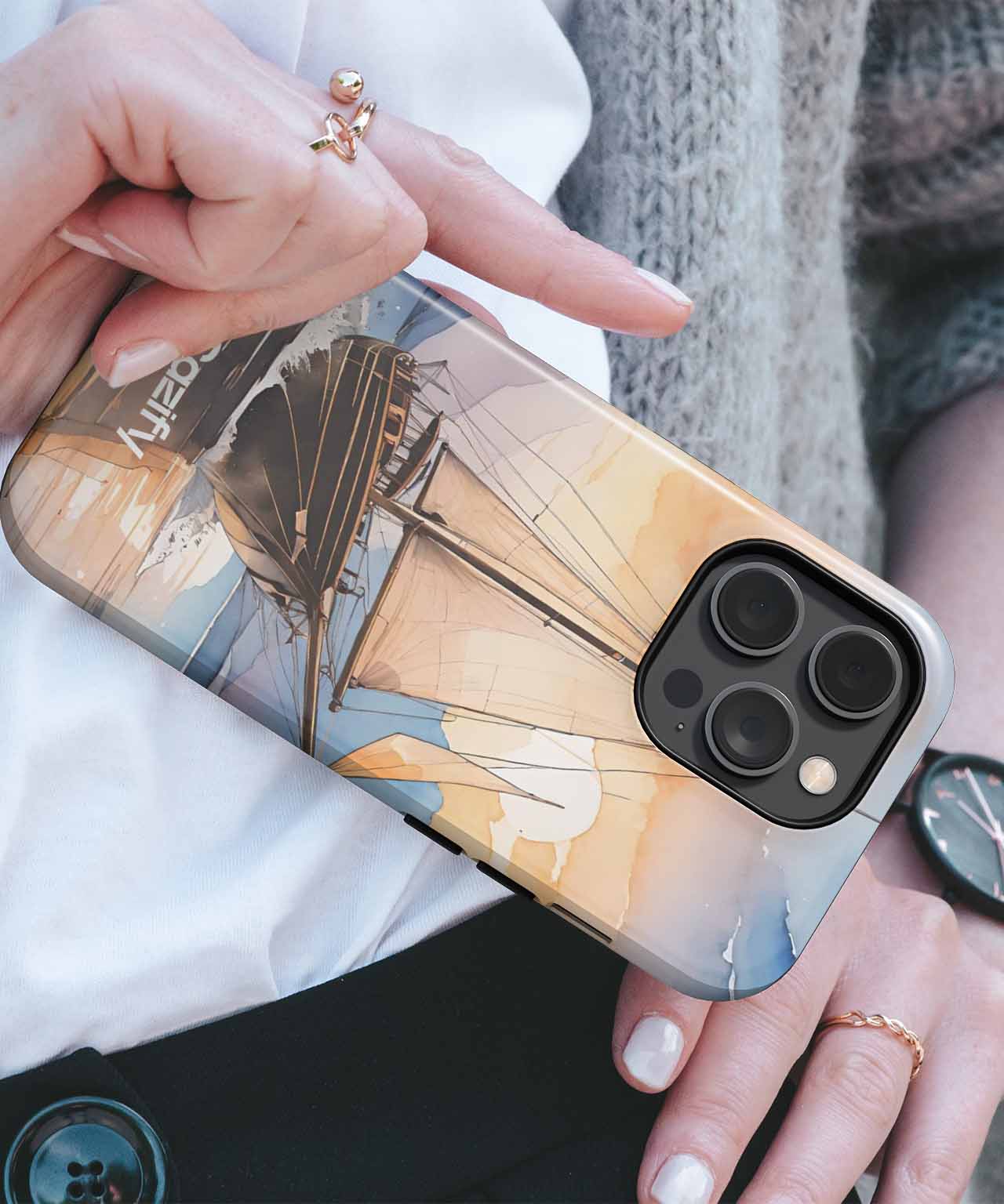 Sailing Through Sunny Dreamy Waters iPhone case Case Cazify - Delivery Canada