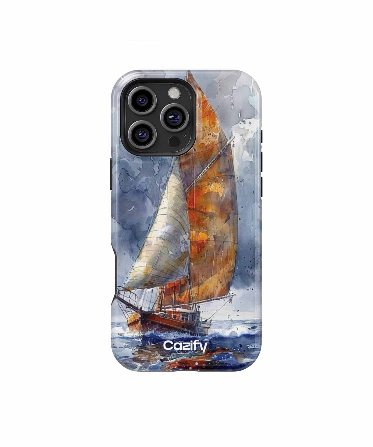 Sailing Through the Stormy Waves iPhone case Case Cazify - Delivery Canada