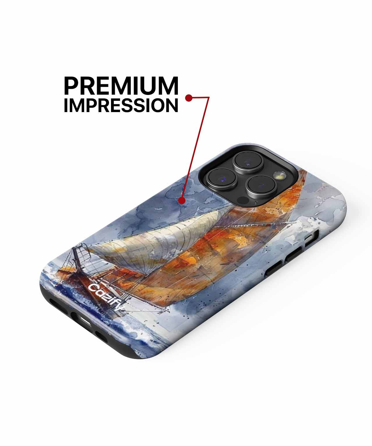 Sailing Through the Stormy Waves iPhone case Case Cazify - Delivery Canada