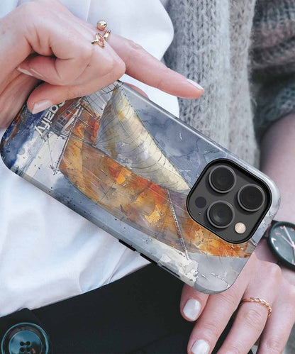 Sailing Through the Stormy Waves iPhone case Case Cazify - Delivery Canada