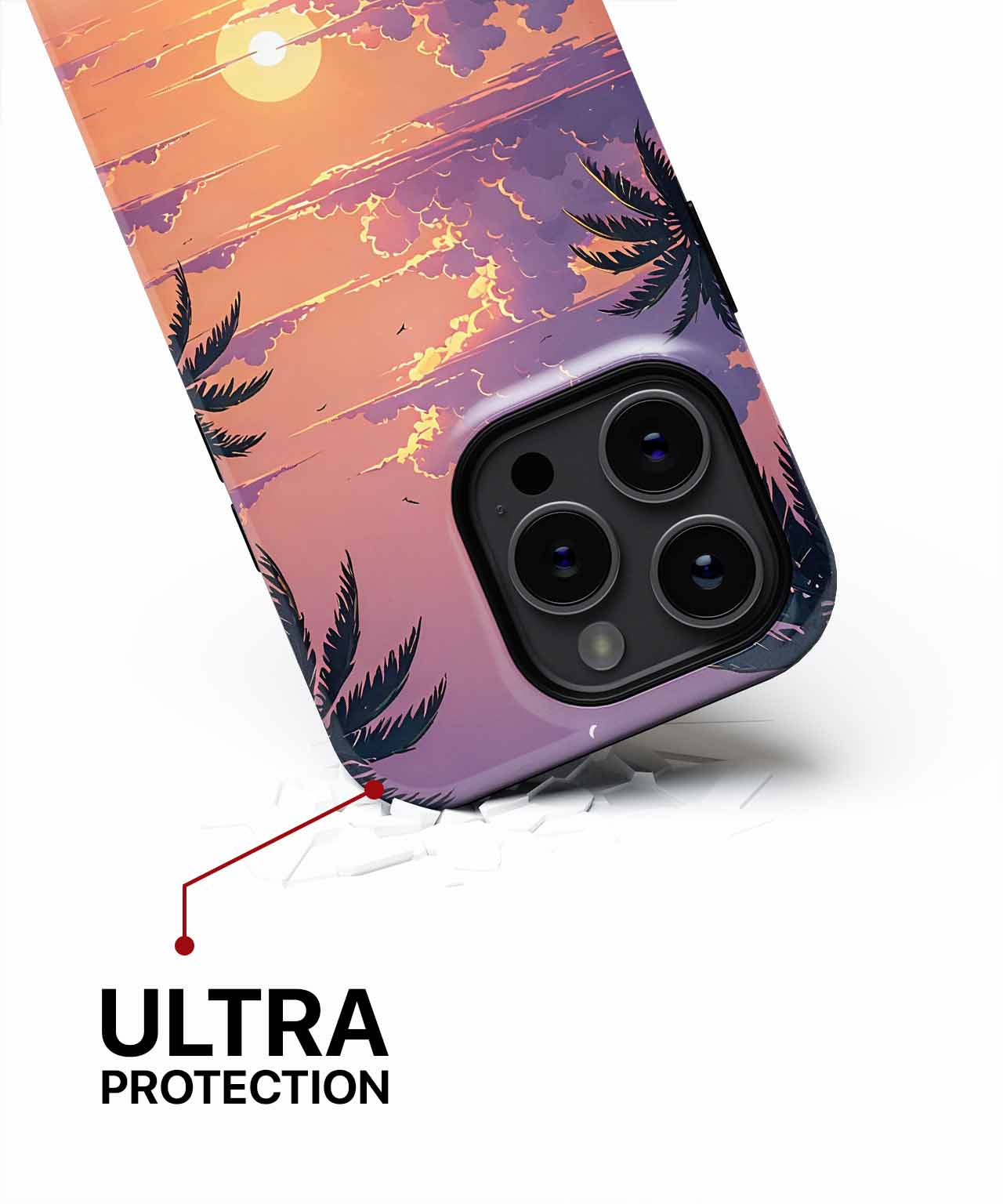 Sandy Sunset Adventure with Palm Trees iPhone case Case Cazify - Delivery Canada