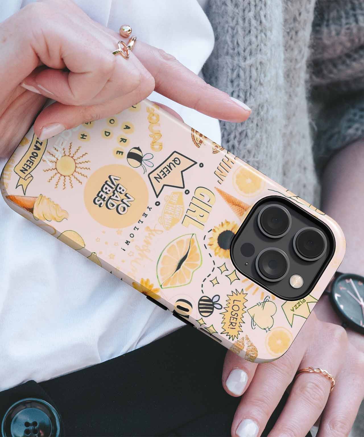 Sassy stickers for fun vibes iPhone case Case Cazify - Delivery Canada