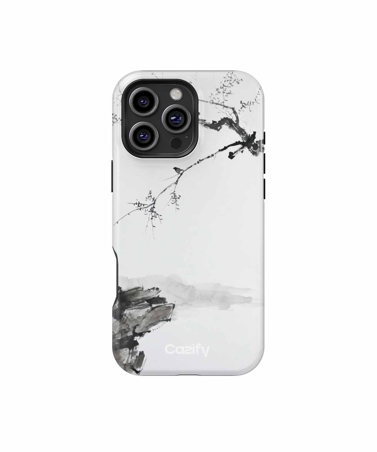 Serene Bird Perched on Blossoming Branch iPhone case Case Cazify - Delivery Canada
