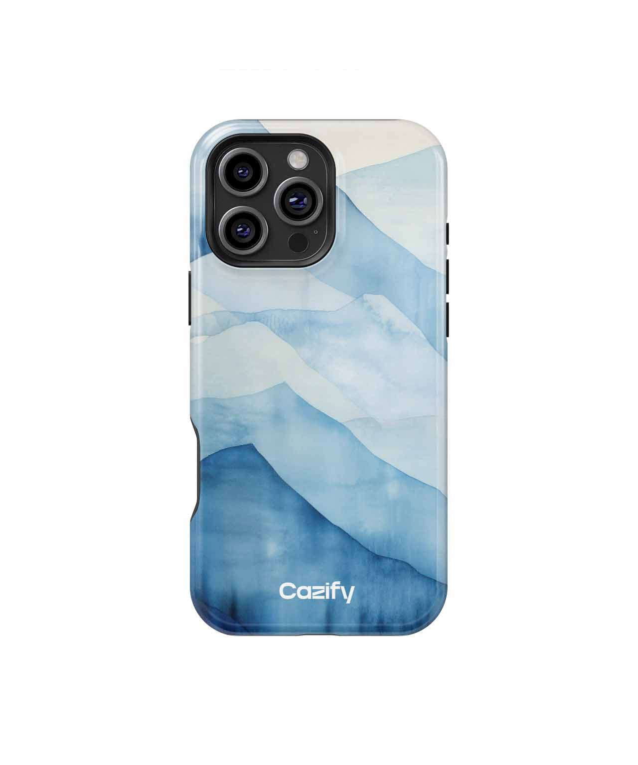 Serene Blue Mountain Waves iPhone case Case Cazify - Delivery Canada