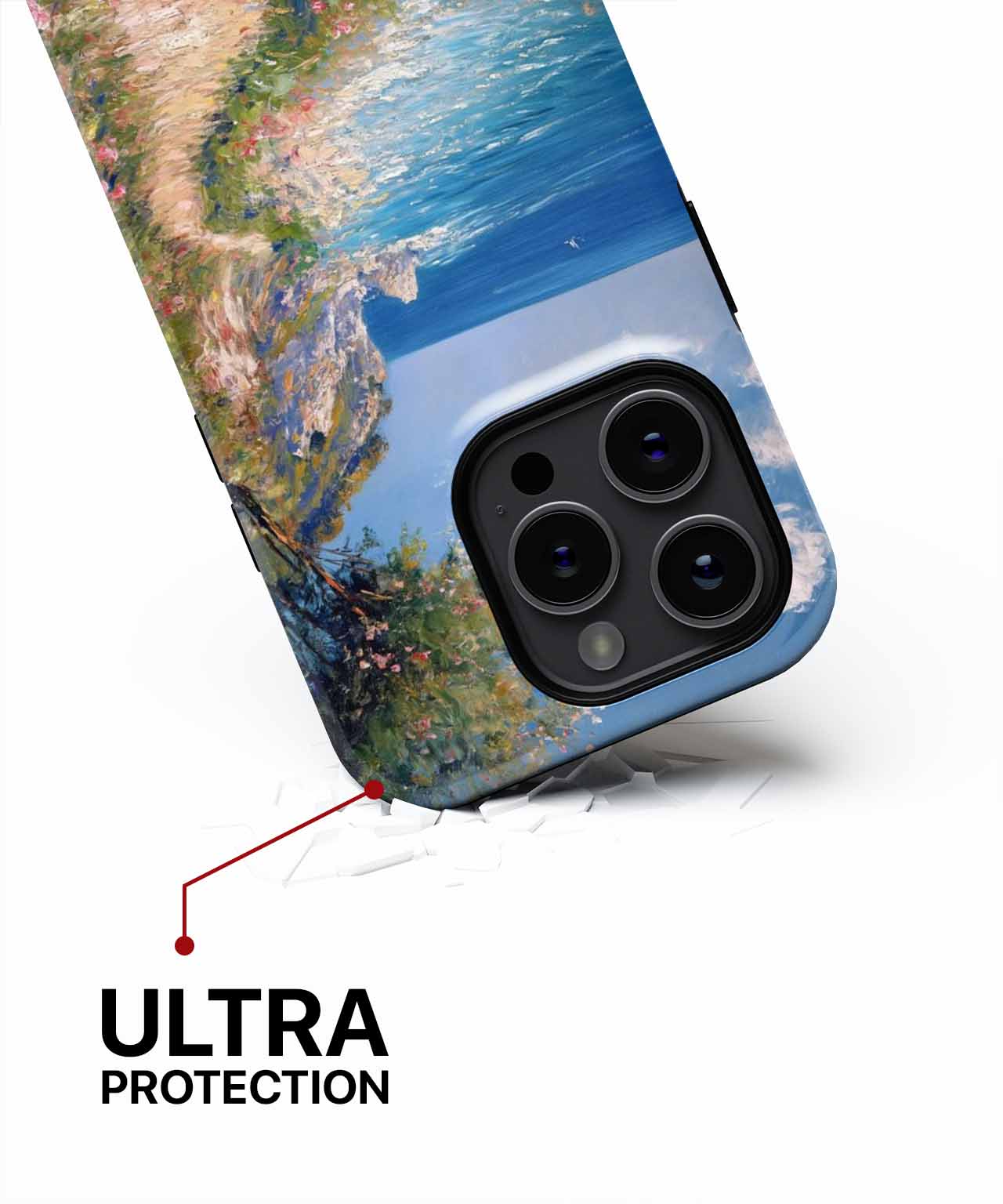 Serene Coastal Pathway with Blossoms iPhone case Case Cazify - Delivery Canada