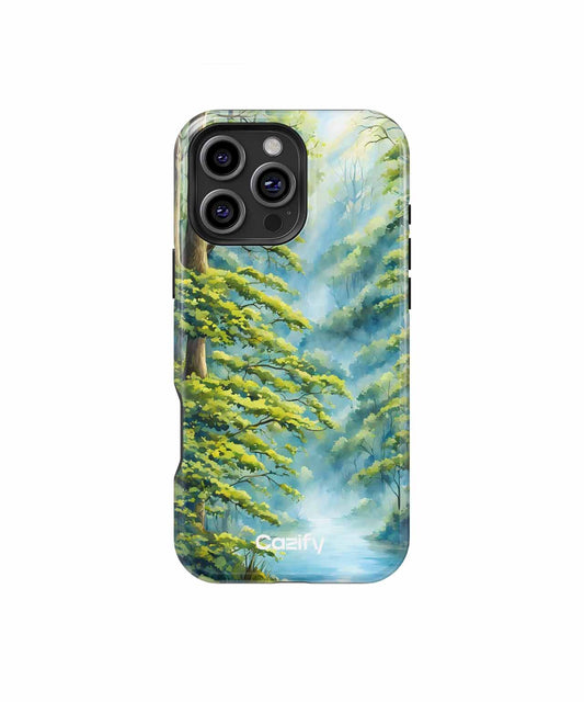 Serene Forest Escape with Gentle Stream iPhone case Case Cazify - Delivery Canada
