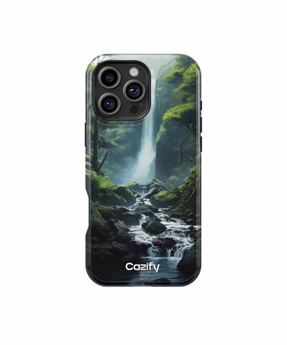 Serene Jungle Waterfall Escape iPhone case Case Cazify - Delivery Canada