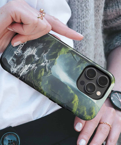 Serene Jungle Waterfall Escape iPhone case Case Cazify - Delivery Canada