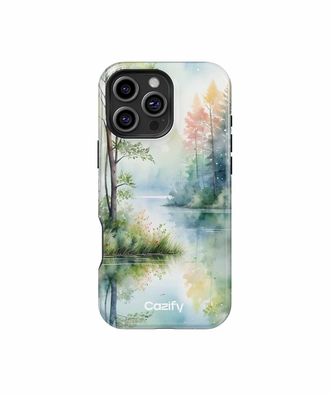 Serene Lakeside Reflection in Autumn Colors iPhone case Case Cazify - Delivery Canada