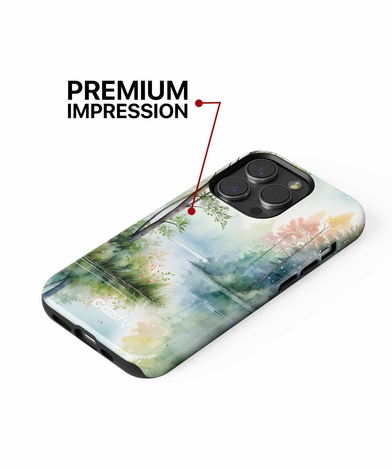 Serene Lakeside Reflection in Autumn Colors iPhone case Case Cazify - Delivery Canada