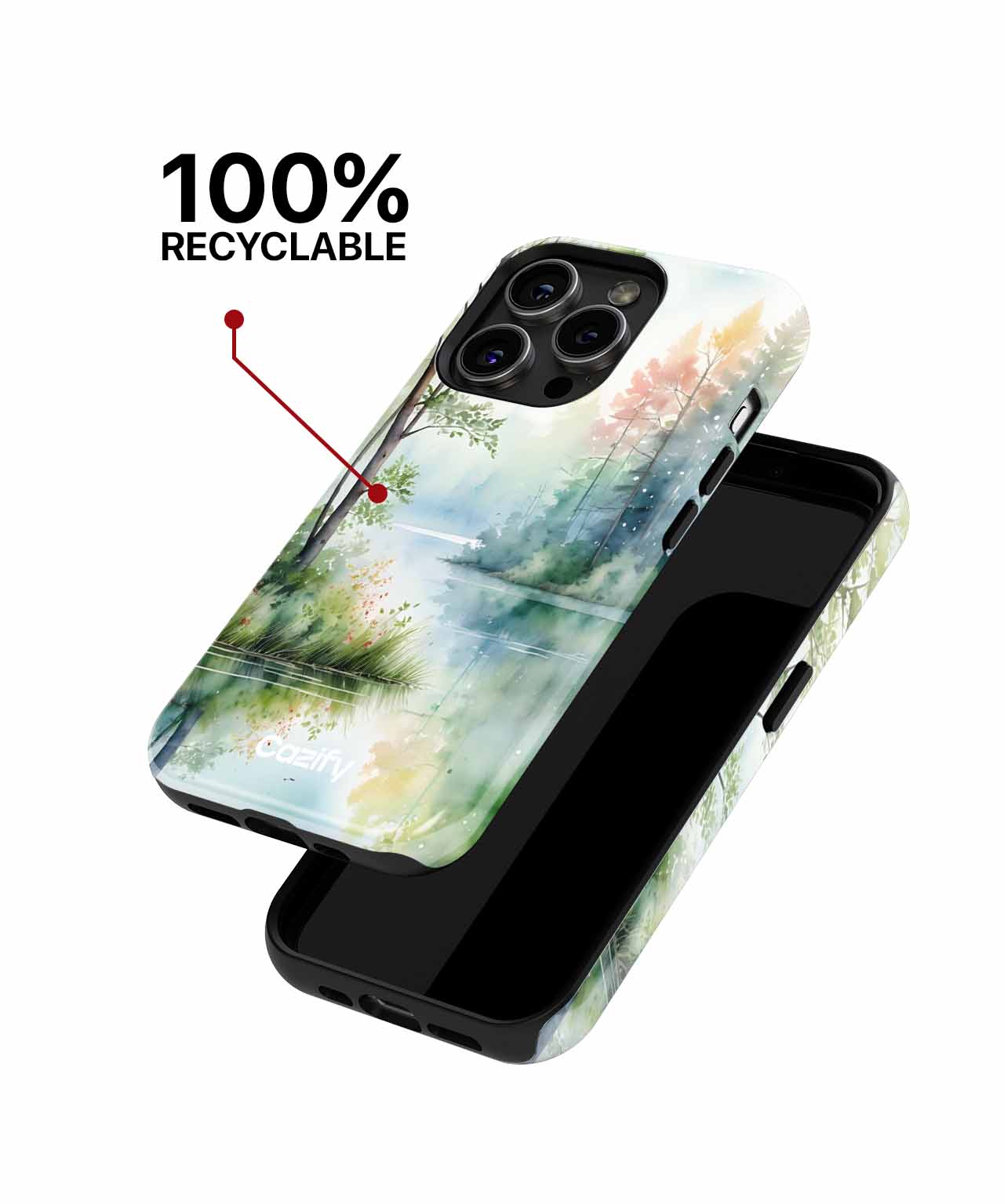 Serene Lakeside Reflection in Autumn Colors iPhone case Case Cazify - Delivery Canada