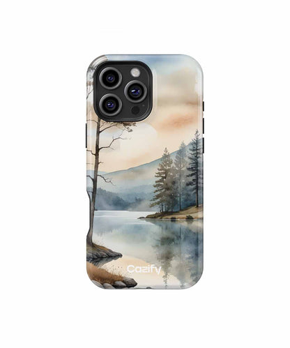 Serene Lakeside Sunrise Scene iPhone case Case Cazify - Delivery Canada