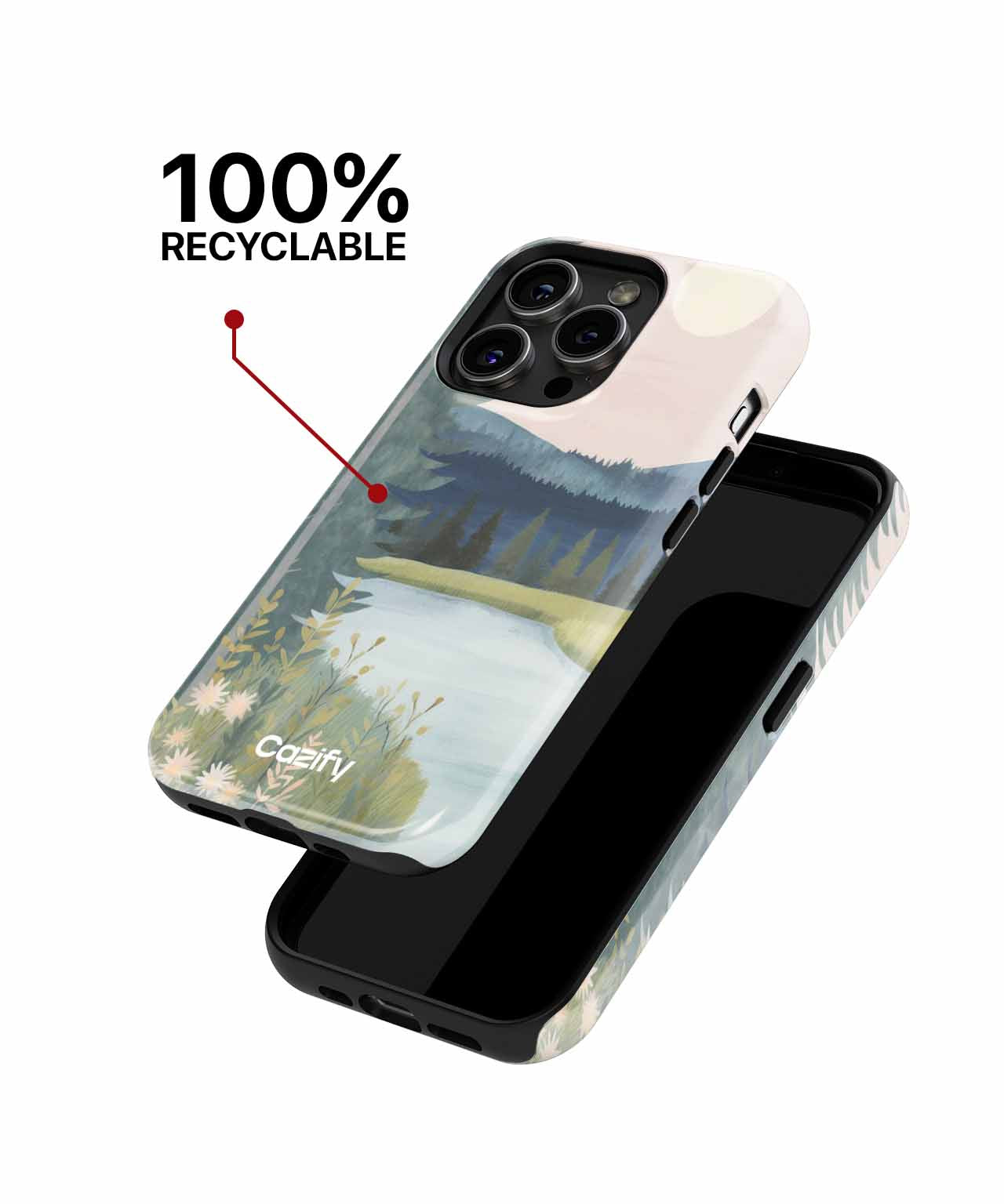 Serene Moonlit Landscape with River iPhone case Case Cazify - Delivery Canada