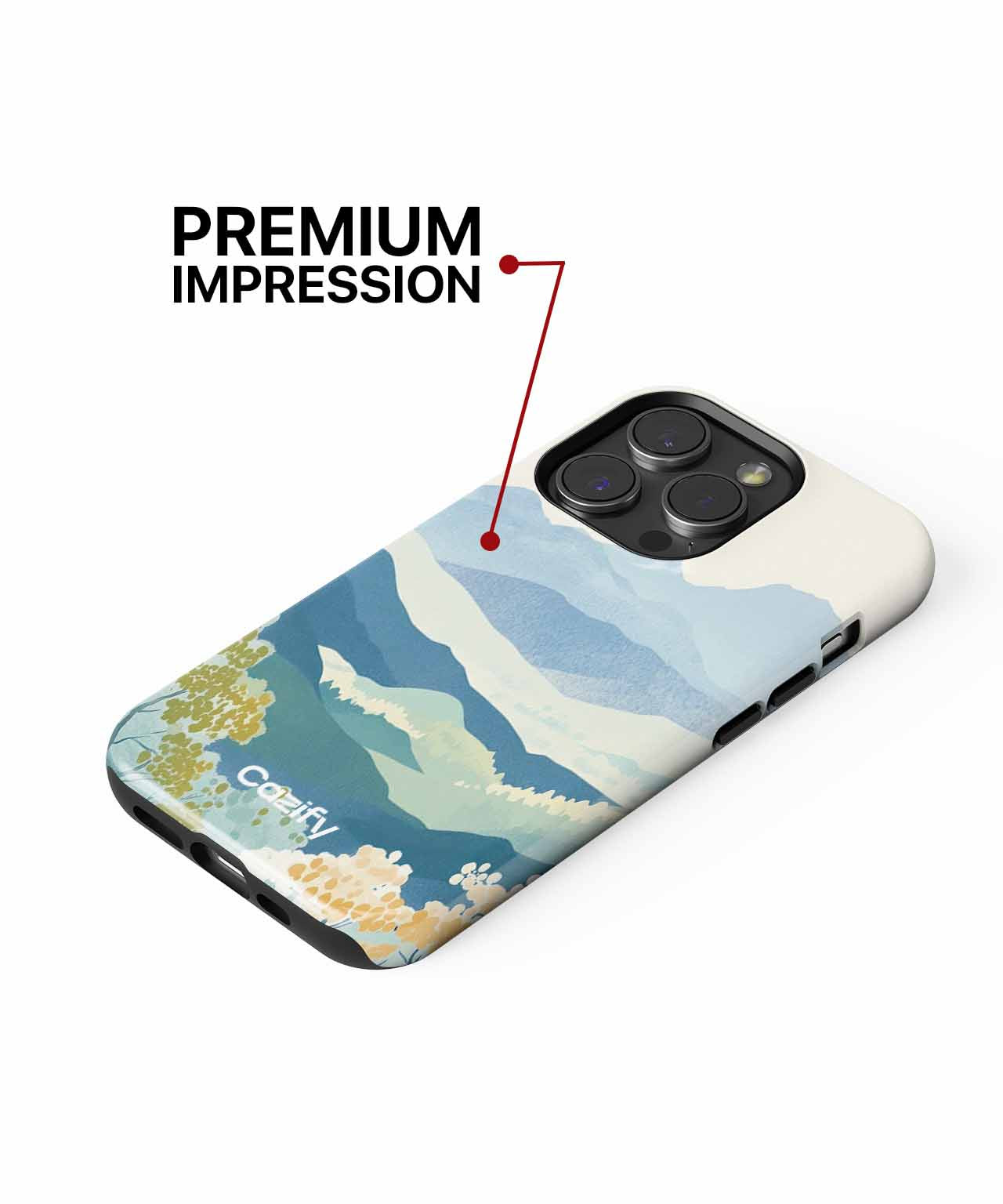 Serene mountain retreat with colorful foliage iPhone case Case Cazify - Delivery Canada