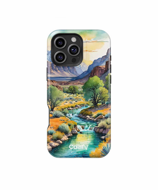 Serene Mountain Stream Adventure iPhone case Case Cazify - Delivery Canada