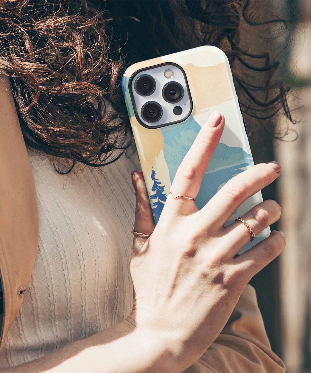 Serene nature escape with cliffside view iPhone case Case Cazify - Delivery Canada