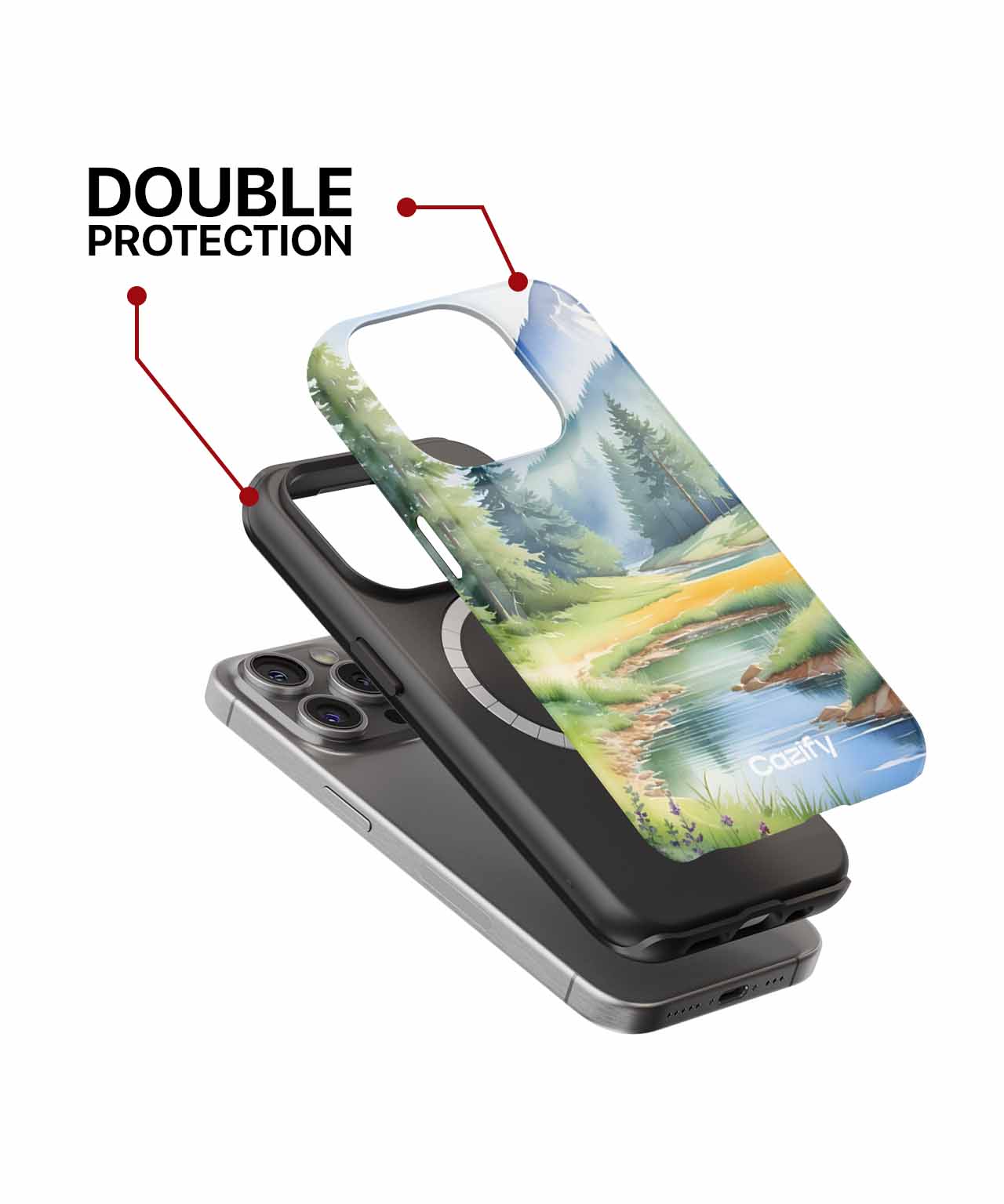 Serene Nature Escape with Majestic Peaks iPhone case Case Cazify - Delivery Canada