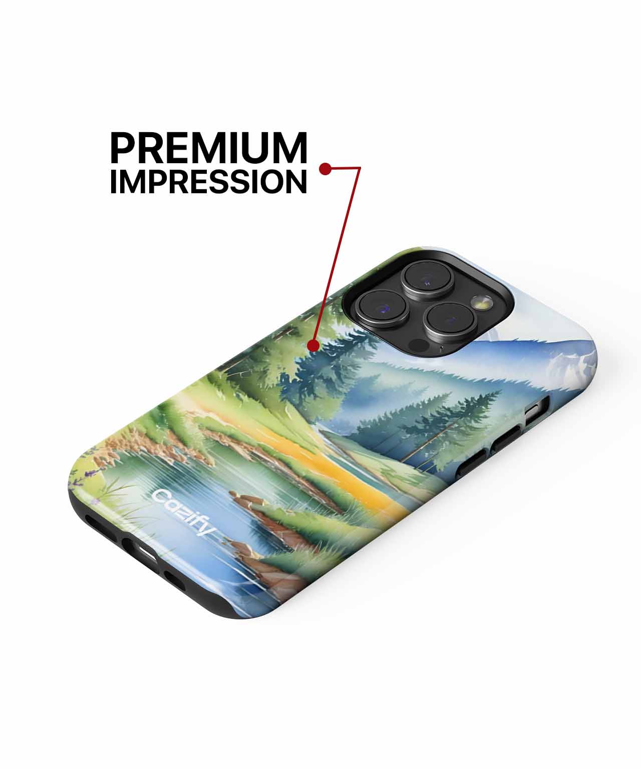 Serene Nature Escape with Majestic Peaks iPhone case Case Cazify - Delivery Canada
